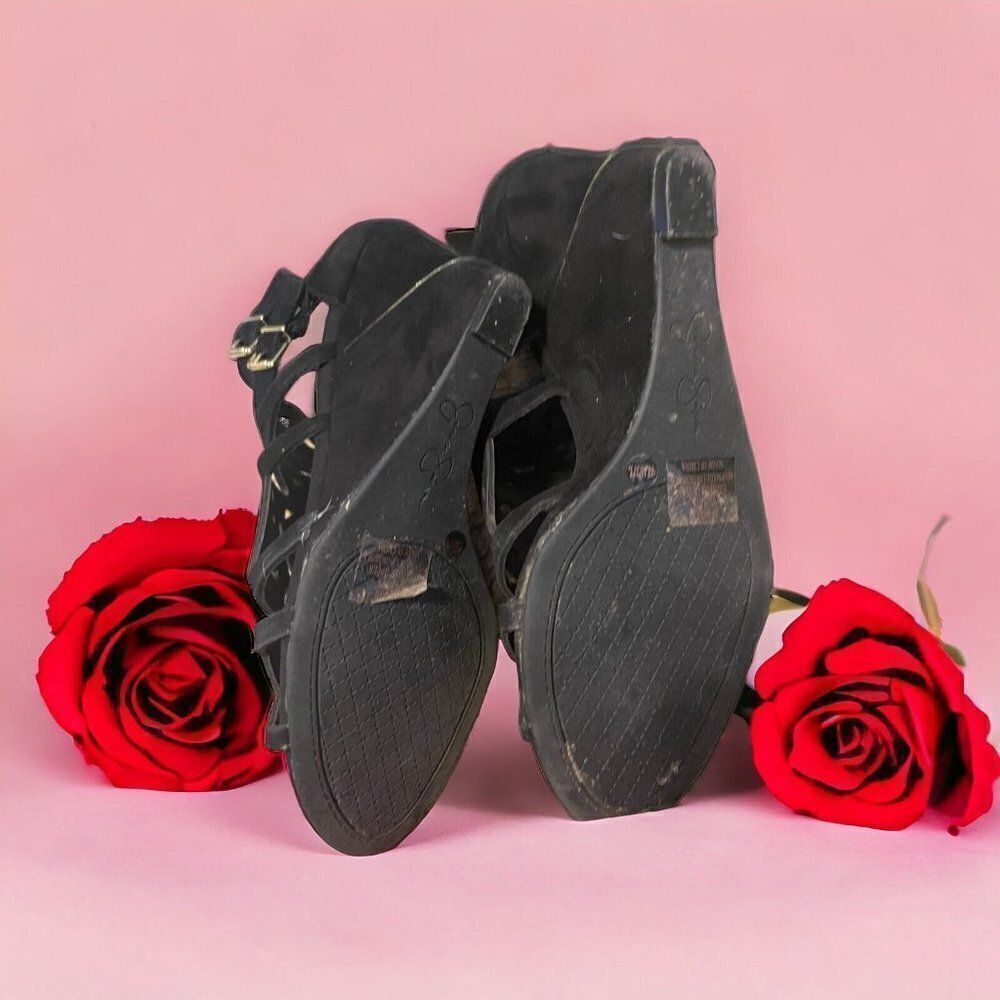 Jessica Simpson Rabah Black suede Wedge 7.5M - Picture 7 of 8